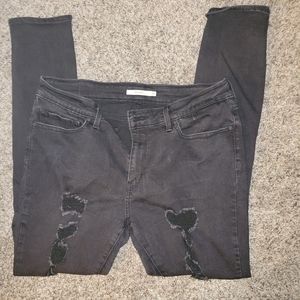 Levi Distressed Skinny Jeans